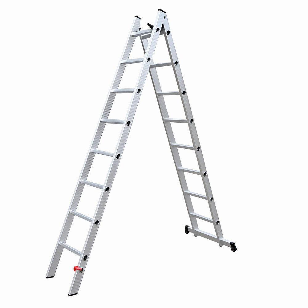 Scara combinata din aluminiu MESTERINO TOOLS JL-206-2X9, 4.3 metri, 2×9 trepte, greutate maxima 115 kg – In lucru Scara combinata din aluminiu MESTERINO TOOLS JL-206-2X9, 4.3 metri, 2x9 trepte, greutate maxima 115 kg - In lucru