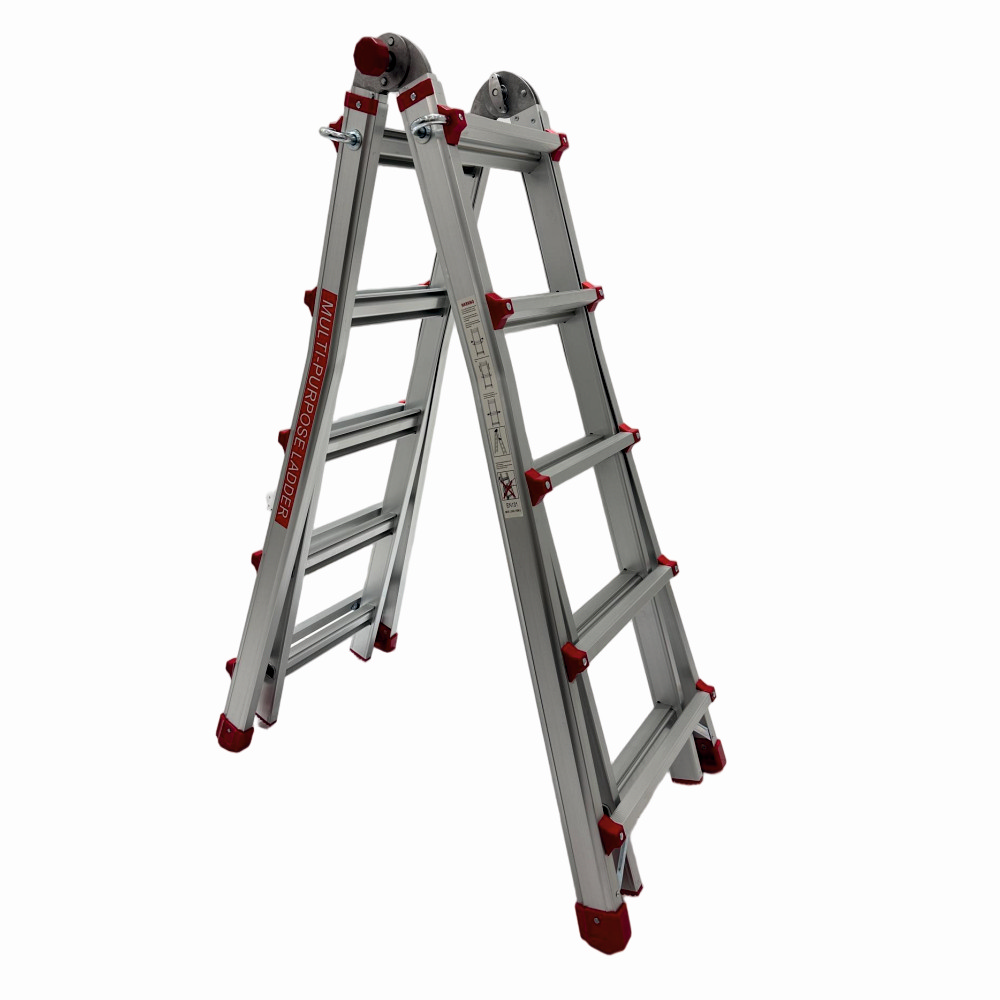 Scara multifunctionala din aluminiu cu balama MESTERINO TOOLS JL-405S-4X5, 5 metri, 4×5 trepte, greutate maxima 150 kg – In lucru Scara multifunctionala din aluminiu cu balama MESTERINO TOOLS JL-405S-4X5, 5 metri, 4x5 trepte, greutate maxima 150 kg - In lucru