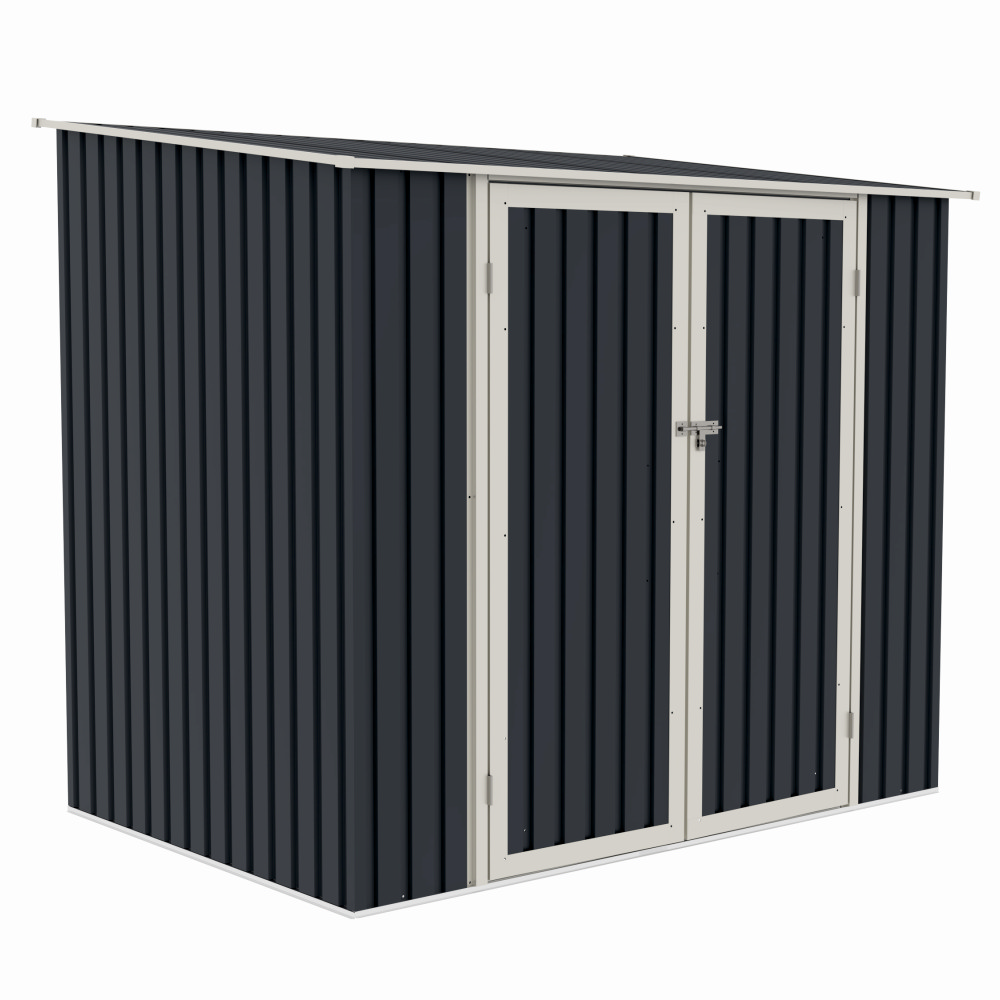 Casuta / magazie de gradina premium metalica, MESTERINO Joy-B, Gri/Bej, dimensiuni 222x149x194 cm, cu usi cu balama si baza metalica – In lucru Casuta / magazie de gradina premium metalica, MESTERINO Joy-B, Gri/Bej, dimensiuni 222x149x194 cm, cu usi cu balama si baza metalica - In lucru