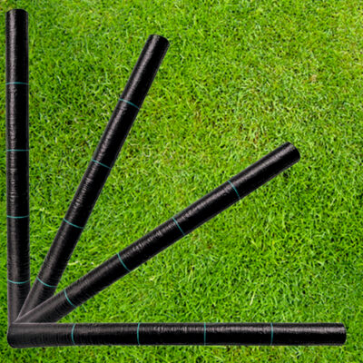 Folie antiburuieni/mulcire din polipropilena, MESTERINO PP10000550, 0,5 m X 50 m, densitate 100g/mp culoare neagra cu dungi, protectie UV - SimpleTools
