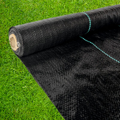 Folie antiburuieni/mulcire din polipropilena, MESTERINO PP10000550, 0,5 m X 50 m, densitate 100g/mp culoare neagra cu dungi, protectie UV - SimpleTools