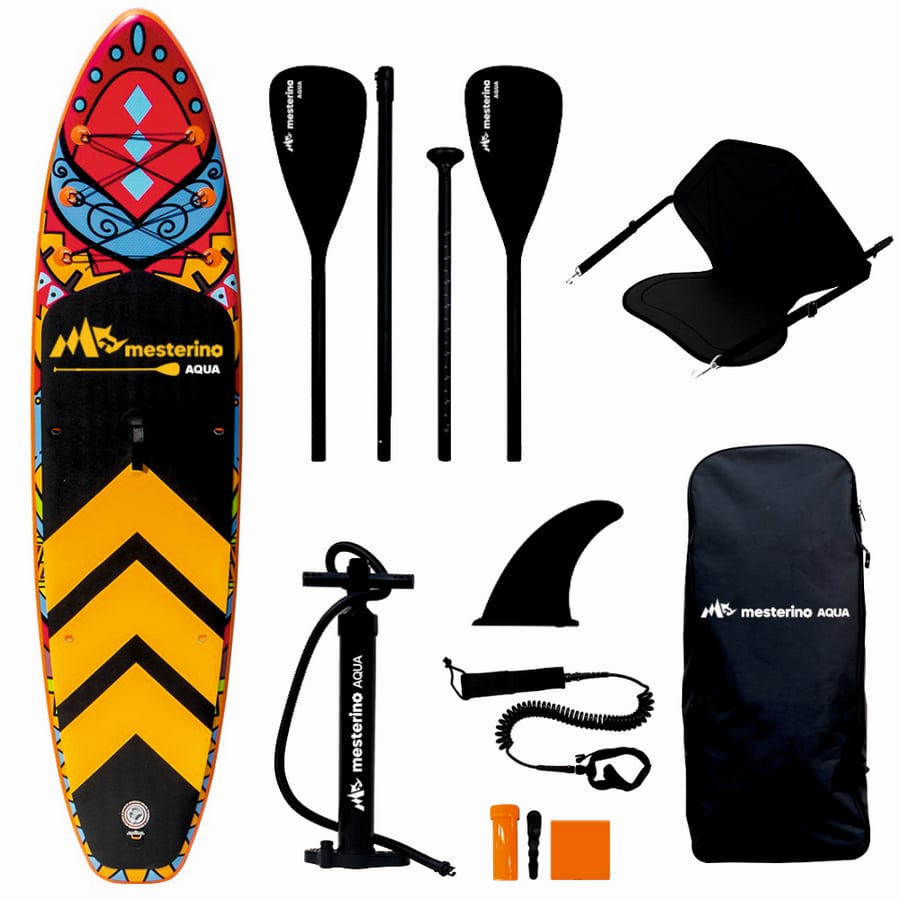 Set placa gonflabila Stand Up Paddle Mesterino Aqua SUP083, 320x81x15cm, geantă de transport, vasla, pompa, scaun, lesa, kit de reparatii, design Tribal – Articole sportive Set placa gonflabila Stand Up Paddle Mesterino Aqua SUP083, 320x81x15cm, geantă de transport, vasla, pompa, scaun, lesa, kit de reparatii, design Tribal - Articole sportive