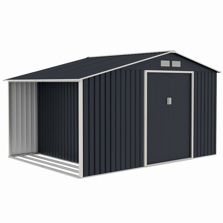 Casuta / magazie de gradina metalica MESTERINO Luke-C, gri/bej, 342x259x203 cm, cu usi culisante, baza metalica CADOU – Mobilier de gradina Casuta / magazie de gradina metalica MESTERINO Luke-C, gri/bej, 342x259x203 cm, cu usi culisante, baza metalica CADOU - Mobilier de gradina