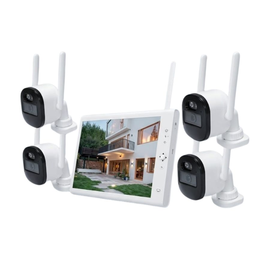 Sistem performant de supraveghere video ANNKE N44WEV+I41DM*4, NVR cu ecran 10 inch, 4 camere interior/exterior 5MP, Ultra HD/2k+, vedere nocturna IR, rezistent la intemperii – In lucru Sistem performant de supraveghere video ANNKE N44WEV+I41DM*4, NVR cu ecran 10 inch, 4 camere interior/exterior 5MP, Ultra HD/2k+, vedere nocturna IR, rezistent la intemperii - In lucru