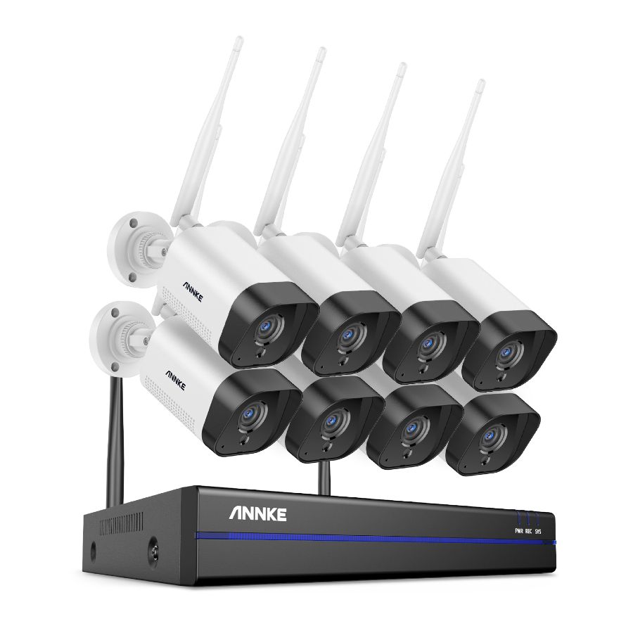 Sistem performant de supraveghere video WiFi ANNKE N48WHR+I71GK*8, NVR 8 canale, 8 camere tip Bullet interior/exterior 3MP, Super HD, vedere nocturna IR, audio, rezistent la intemperii – In lucru Sistem performant de supraveghere video WiFi ANNKE N48WHR+I71GK*8, NVR 8 canale, 8 camere tip Bullet interior/exterior 3MP, Super HD, vedere nocturna IR, audio, rezistent la intemperii - In lucru