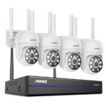 Sistem performant de supraveghere video WiFi ANNKE N98WHR+I51CP*4, NVR 8 canale, 4 camere tip Dome interior/exterior 5MP, Ultra HD/2k+, vedere nocturna IR, audio, rezistent la intemperii - In lucru