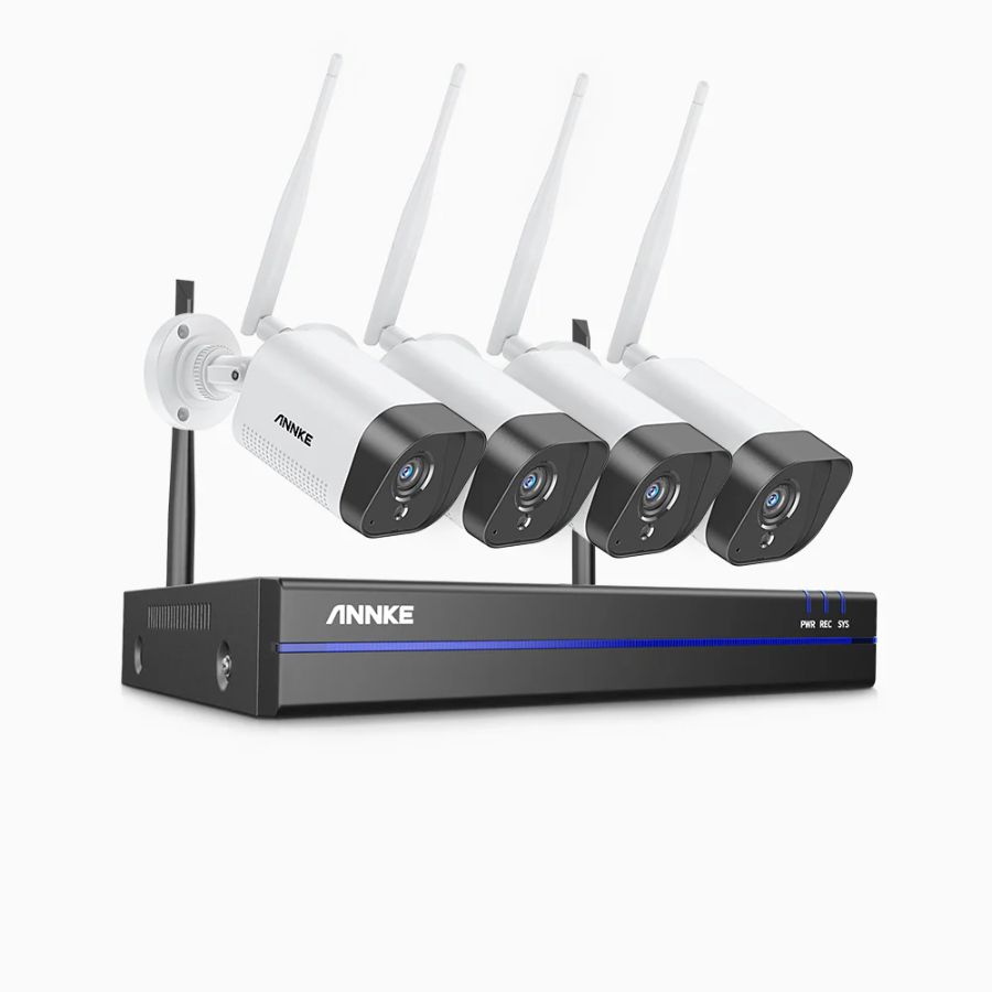 Sistem performant de supraveghere video WiFi ANNKE N48WHR+I71GK*4, NVR 8 canale, 4 camere tip Bullet 3MP, Super HD, vedere nocturna IR, audio, rezistent la intemperii – In lucru Sistem performant de supraveghere video WiFi ANNKE N48WHR+I71GK*4, NVR 8 canale, 4 camere tip Bullet 3MP, Super HD, vedere nocturna IR, audio, rezistent la intemperii - In lucru