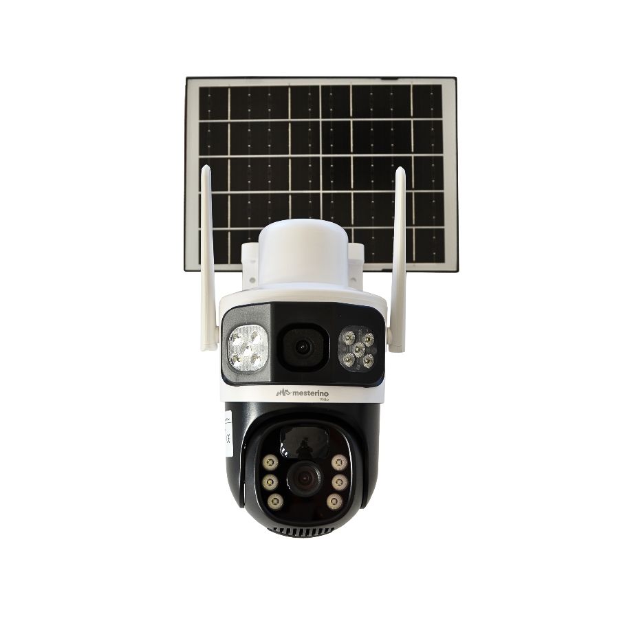 Camera de supraveghere WI-FI MESTERINO VISIO MT-IP7364-WF, cu panou solar, 4MP, doua camere, senzor de miscare, PTZ, by ENSTER – In lucru Camera de supraveghere WI-FI MESTERINO VISIO MT-IP7364-WF, cu panou solar, 4MP, doua camere, senzor de miscare, PTZ, by ENSTER - In lucru