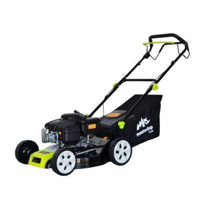 Masina tuns iarba/gazon autopropulsata MESTERINO BJXSM46-139, motor LONCIN 4 timpi, 3.3 cai, sasiu metal, latime taiere 46 cm, 8 nivele de taiere, sac colector 55 litri