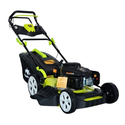 Masina tuns iarba/gazon autopropulsata MESTERINO BJXPM51-196, motor LONCIN 4 timpi, 5.5 cai, sasiu metal, latime taiere 51 cm, 8 nivele de taiere, sac colector 60 litri, evacuare lateral si mulcire