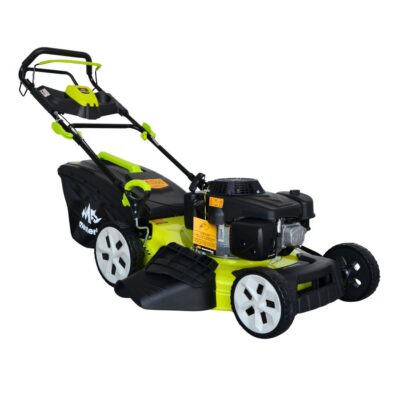 Masina tuns iarba/gazon autopropulsata MESTERINO BJXPM53-224, motor LONCIN 4 timpi, 6.1 cai, sasiu metal, latime taiere 53 cm, 8 nivele de taiere, sac colector 60 litri, evacuare lateral si mulcire