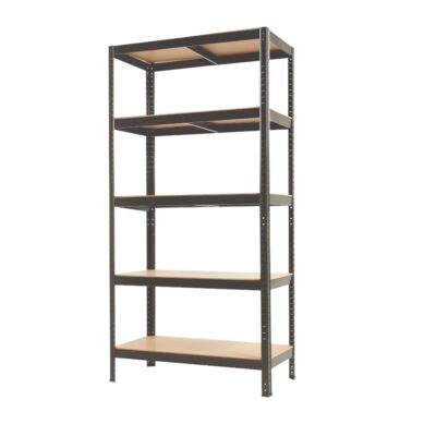 Raft cu 5 polite negru 265 kg / polita, 900 x 450 x 1800 mm, MESTERINO TOOLS MTTC-080A