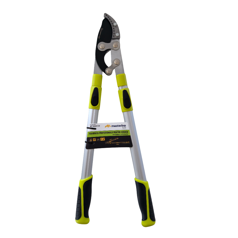 Foarfeca manuala profesionala pentru crengi cu maner extensibil MESTERINO TOOLS MT-0580138, 685 – 966 mm, maner aluminiu, cutit din aliaj de otel teflonat – Accesorii casa si gradina Foarfeca manuala profesionala pentru crengi cu maner extensibil MESTERINO TOOLS MT-0580138, 685 - 966 mm, maner aluminiu, cutit din aliaj de otel teflonat - Accesorii casa si gradina