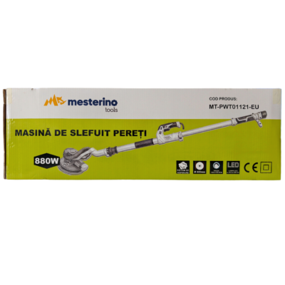 Masina de slefuit pereti tip girafa MESTERINO TOOLS MT-PWT01121-EU, 900 W, 2100 RPM, disc 225 mm, cu sac si aspiratie - SimpleTools