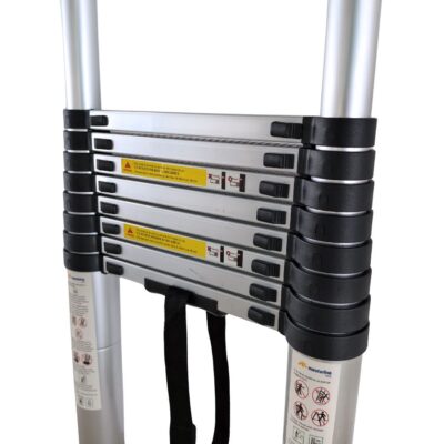 Scara telescopica din aluminiu MESTERINO TOOLS MTJL-101-5.4, 5.4 metri, 14 trepte, greutate maxima suportata 150 kg - SimpleTools