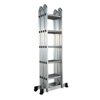Scara multifunctionala din aluminiu cu balama MESTERINO TOOLS MTJL201-4X5, 4X5 trepte, 5.8 metri, greutate maxima suportata 150 kg