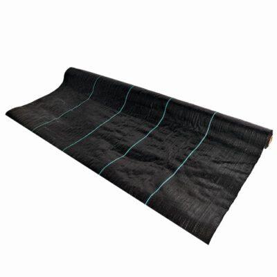 Folie antiburuieni/mulcire din polipropilena, MESTERINO PP10005100, 0,5 m X 100 m, densitate 100g/mp culoare neagra cu dungi, protectie UV