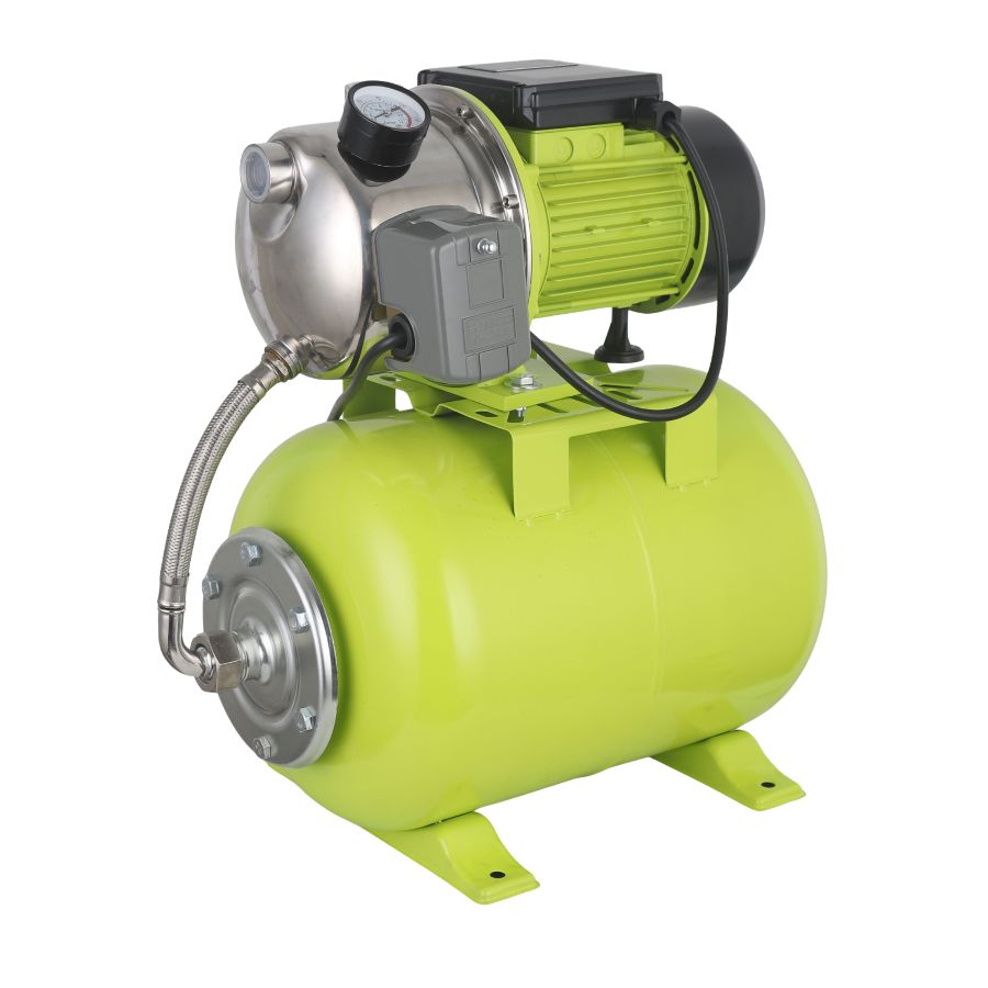 Hidrofor apa 24 litri MESTERINO TOOLS MT-Auto-JS100, pompa cap INOX, 750W, 3.6 m3/h, adancime aspiratie maxima 9 m, inaltime refulare maxima 50 m – In lucru Hidrofor apa 24 litri MESTERINO TOOLS MT-Auto-JS100, pompa cap INOX, 750W, 3.6 m3/h, adancime aspiratie maxima 9 m, inaltime refulare maxima 50 m - In lucru