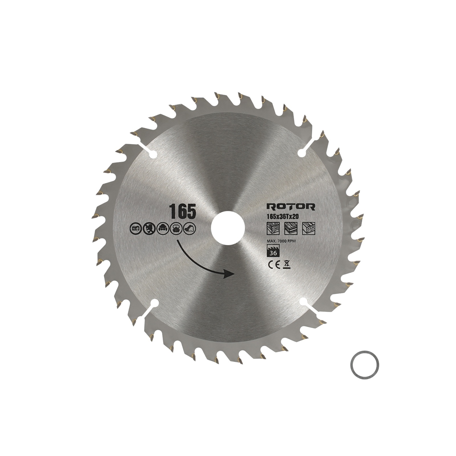 165×20 36T disc de taiat lemnul ROTOR – In lucru 165x20 36T disc de taiat lemnul ROTOR - In lucru