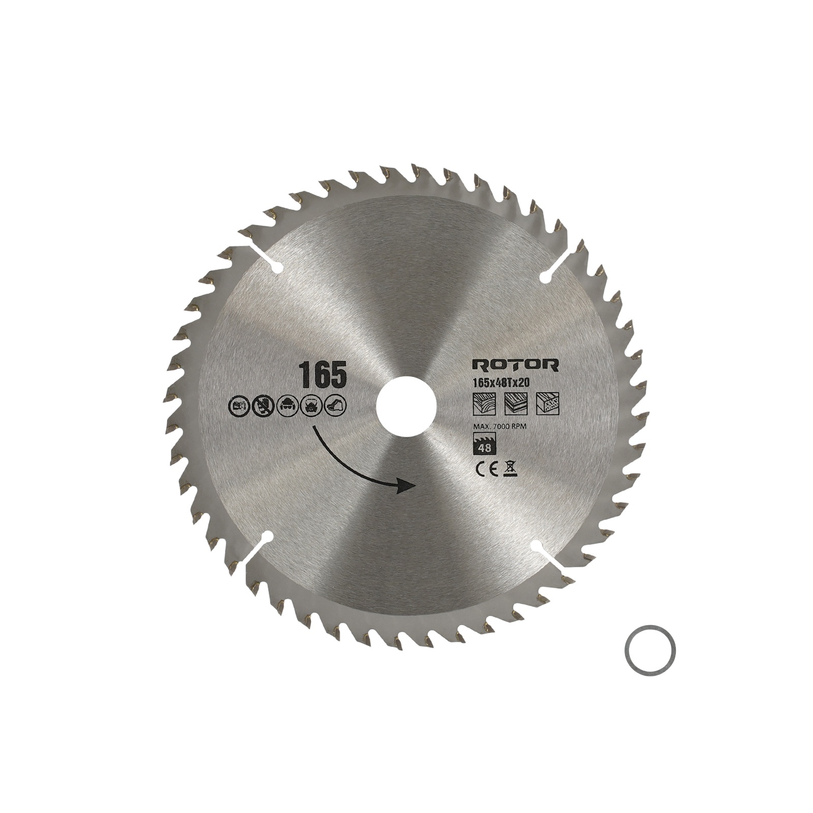 165×20 48T disc de taiat lemnul ROTOR – In lucru 165x20 48T disc de taiat lemnul ROTOR - In lucru