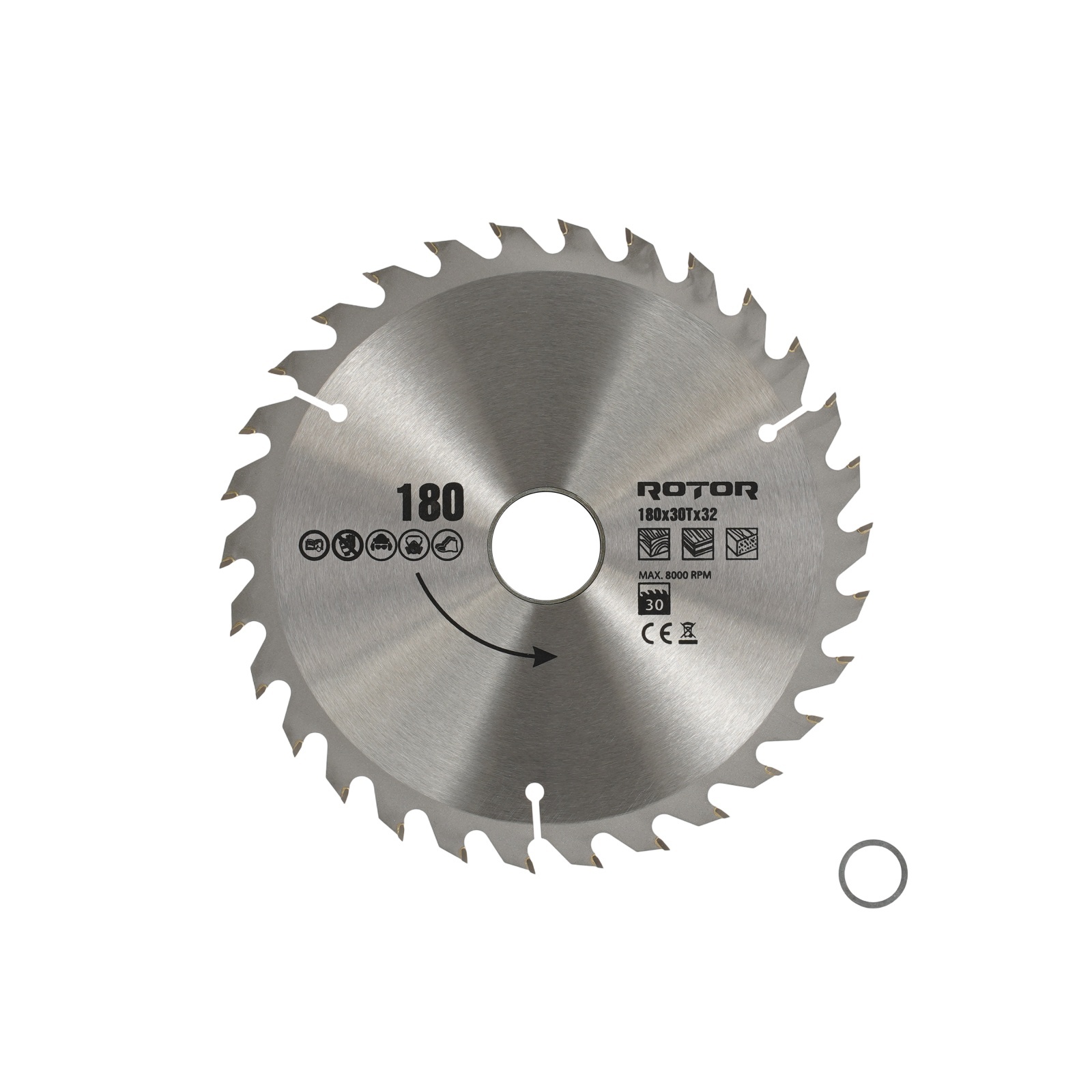 180X32 30T disc de taiat lemnul ROTOR – In lucru 180X32 30T disc de taiat lemnul ROTOR - In lucru