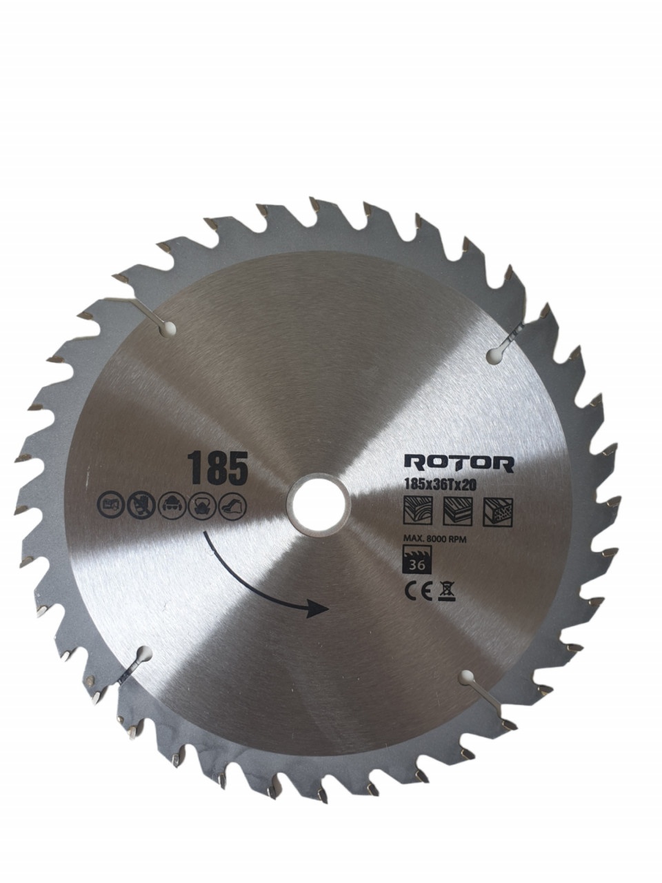 185×20 36T disc de taiat lemnul ROTOR – In lucru 185x20 36T disc de taiat lemnul ROTOR - In lucru