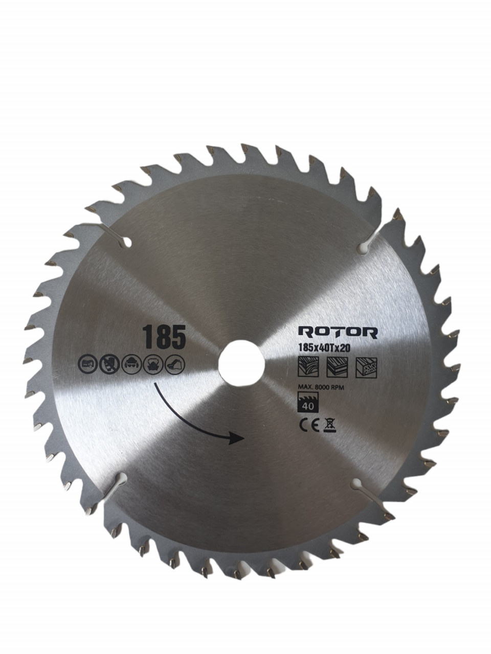 185×20 40T disc de taiat lemnul ROTOR – In lucru 185x20 40T disc de taiat lemnul ROTOR - In lucru
