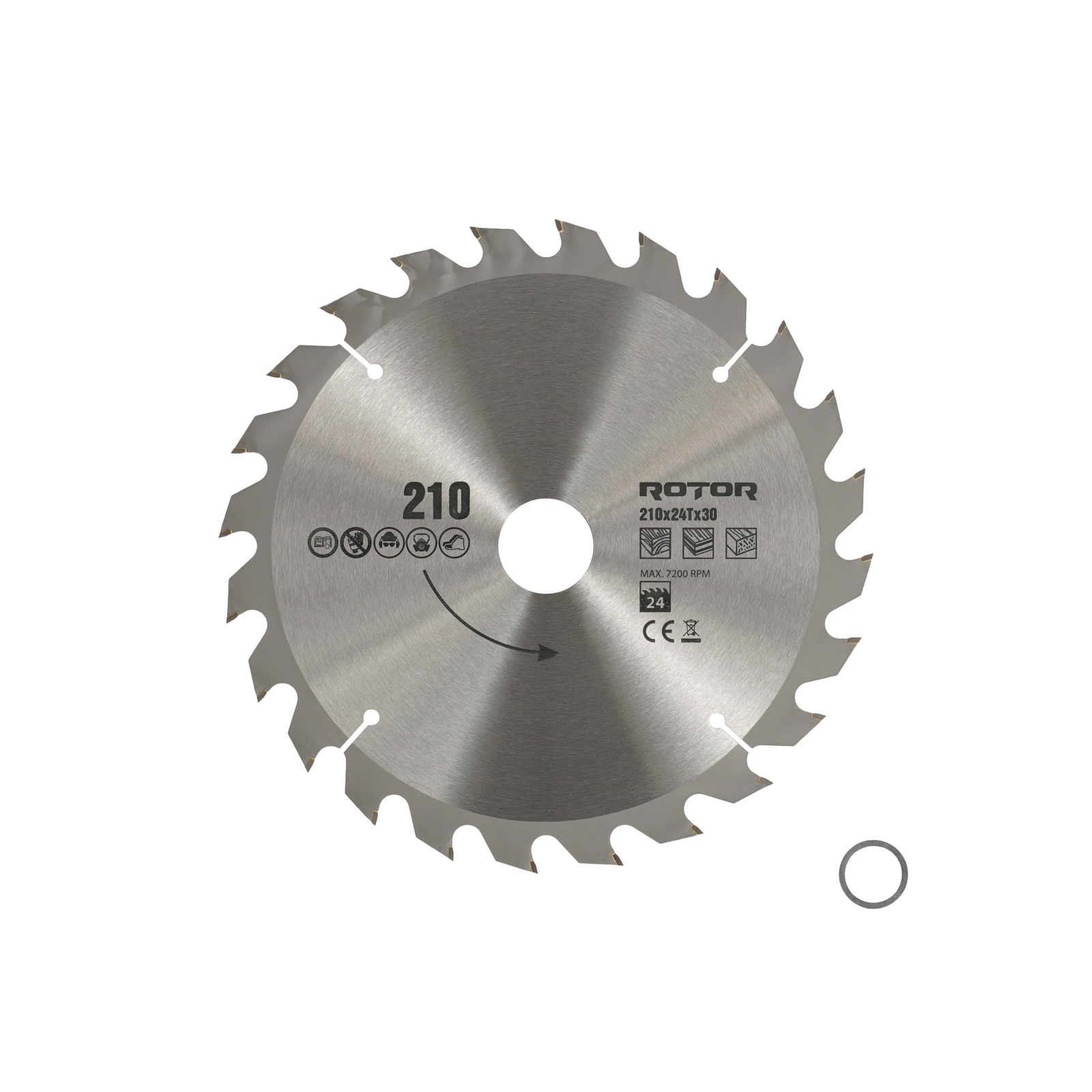 210X30 24T disc de taiat lemnul ROTOR – In lucru 210X30 24T disc de taiat lemnul ROTOR - In lucru