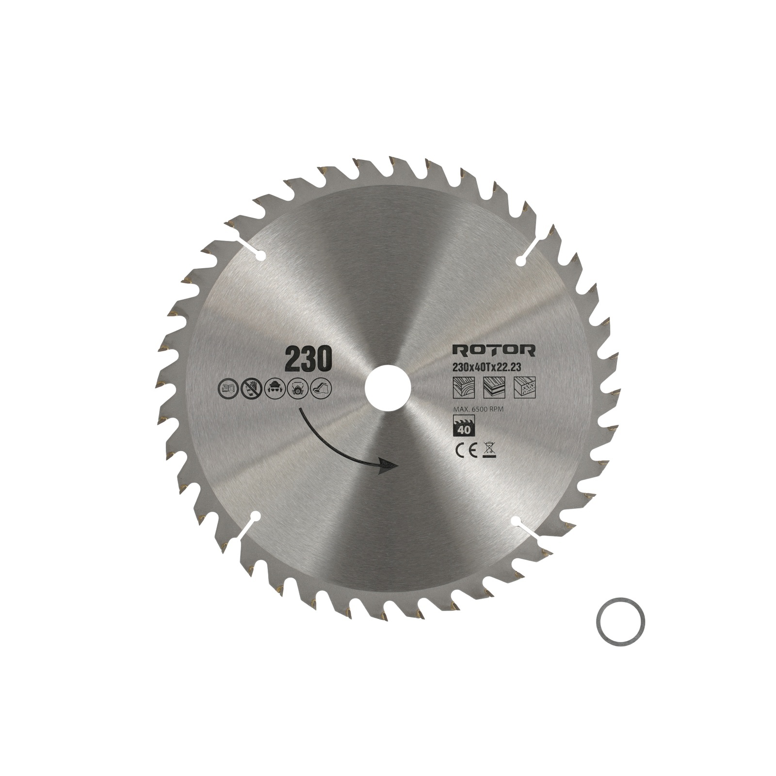 230X22.23 40T disc de taiat lemnul ROTOR – In lucru 230X22.23 40T disc de taiat lemnul ROTOR - In lucru