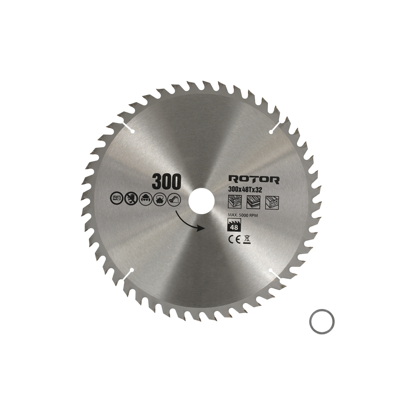300X32 48T disc de taiat lemnul ROTOR – In lucru 300X32 48T disc de taiat lemnul ROTOR - In lucru