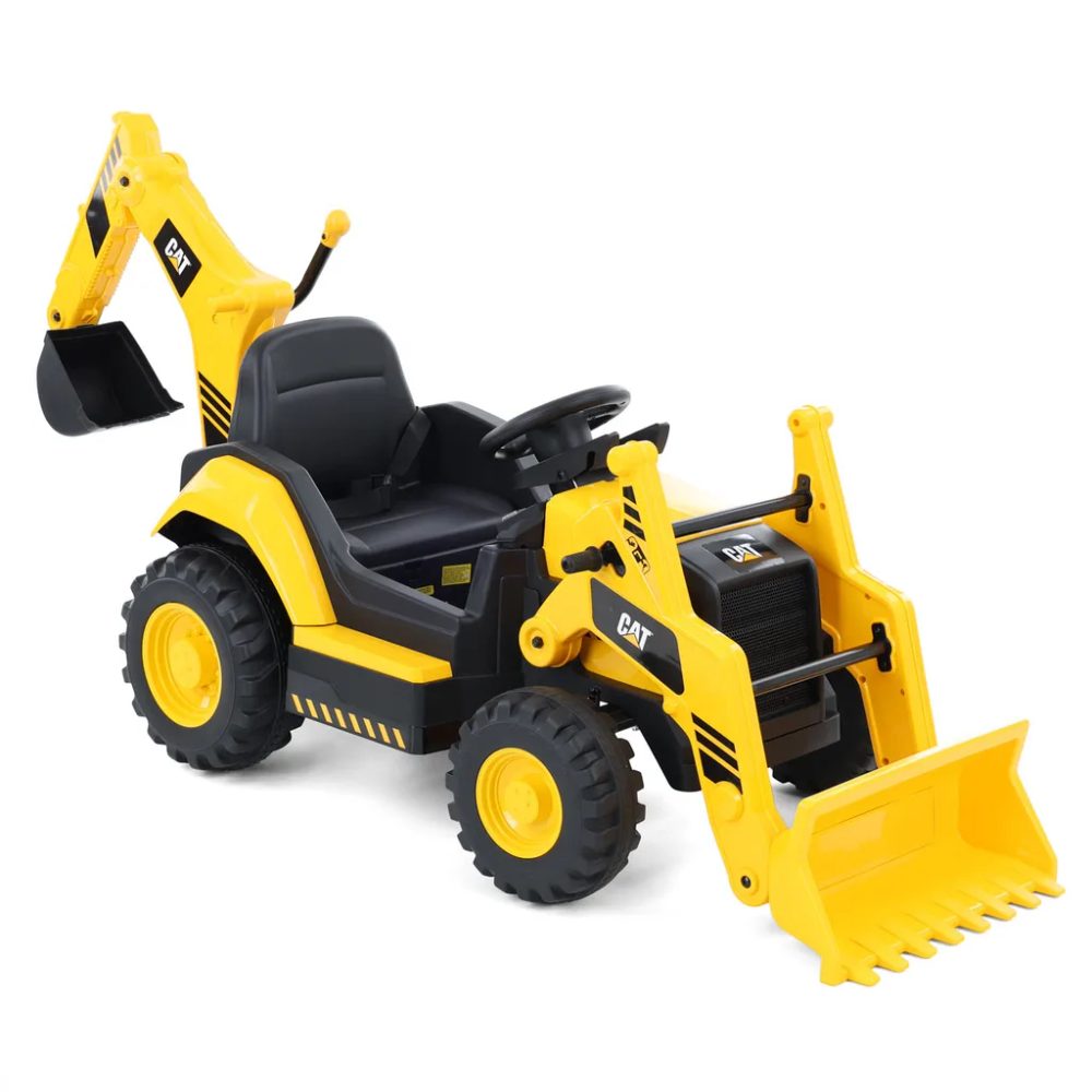 CAT BACKHOE GALBEN – Buldoexcavator cu baterie – In lucru CAT BACKHOE GALBEN - Buldoexcavator cu baterie - In lucru
