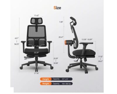 Scaun Ergonomic Newtral MagicH-BP - Negru - SimpleTools