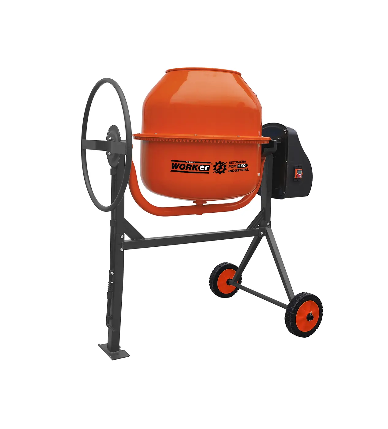Betoniera TechnoWorker 160 L (Motor cupru) – Betoniere Betoniera TechnoWorker 160 L (Motor cupru) - Betoniere