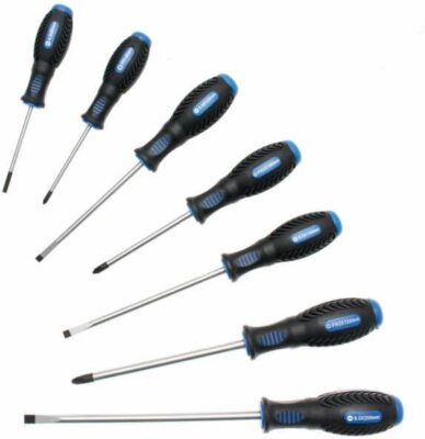 Set surubelnite cu varf drept + cruce PH1 si PH2, 7 piese, BGS 7944