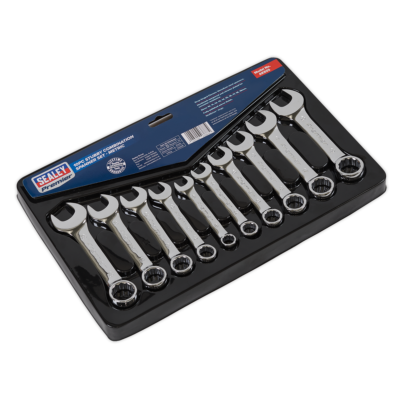 Set chei combinate scurte 10 piese 10‑19 mm Sealey - SimpleTools