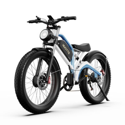 Bicicleta electrica DUOTTS N26, 2x750 W Alb-Albastru