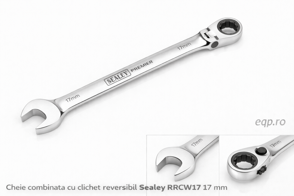 Cheie combinata cu clichet reversibil 17 mm Sealey - Chei combinate/fixe si inelare