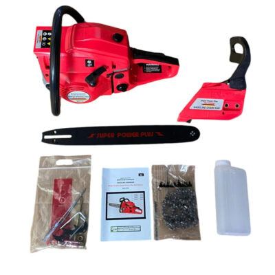 Drujba benzina Super Power Plus Red Edition 7.5CP X7500 , lama +lant 38CM 15'' 1.5CM 64D , pompita amorsare - SimpleTools