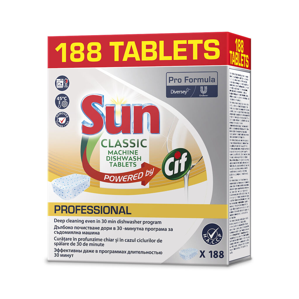 SUN PF. CLASSIC M.DW TABS 1X188PC W2503 – Detergenti profesionali SUN PF. CLASSIC M.DW TABS 1X188PC W2503 - Detergenti profesionali