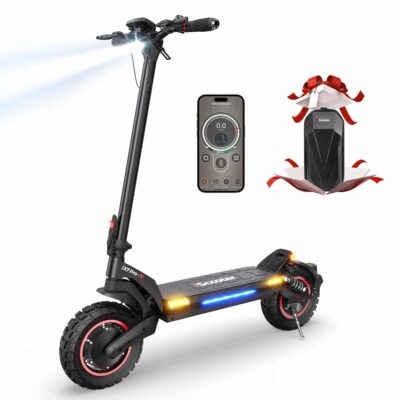 Trotineta electrica pliabila iScooter IX7 Pro, Motor 2*1000W, Viteza 60km/h, Autonomie 80 km, Acumulator 48V 15.6Ah, Negru