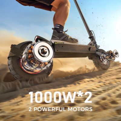 Trotineta electrica pliabila iScooter IX7 Pro, Motor 2*1000W, Viteza 60km/h, Autonomie 80 km, Acumulator 48V 15.6Ah, Negru - SimpleTools