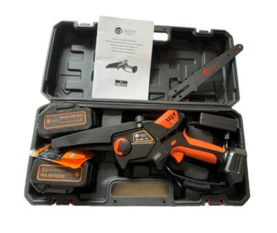 Mini fierastrau Edon MX294 Profesional 2 acumulatori 42 V 8Ah rezervor ulei sistem ungere lant lama 20 cm
