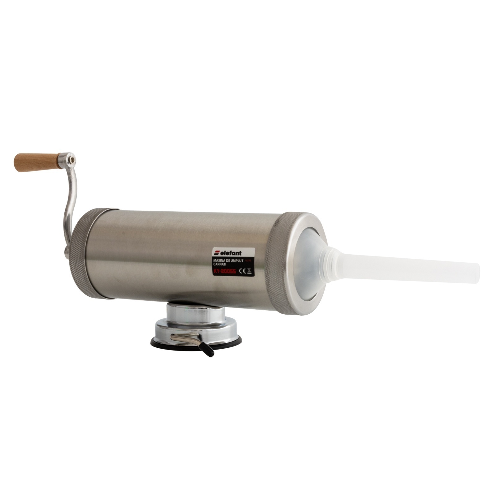Aparat de facut carnati orizontal 3kg INOX, Elefant KY-2005S – In lucru Aparat de facut carnati orizontal 3kg INOX, Elefant KY-2005S - In lucru