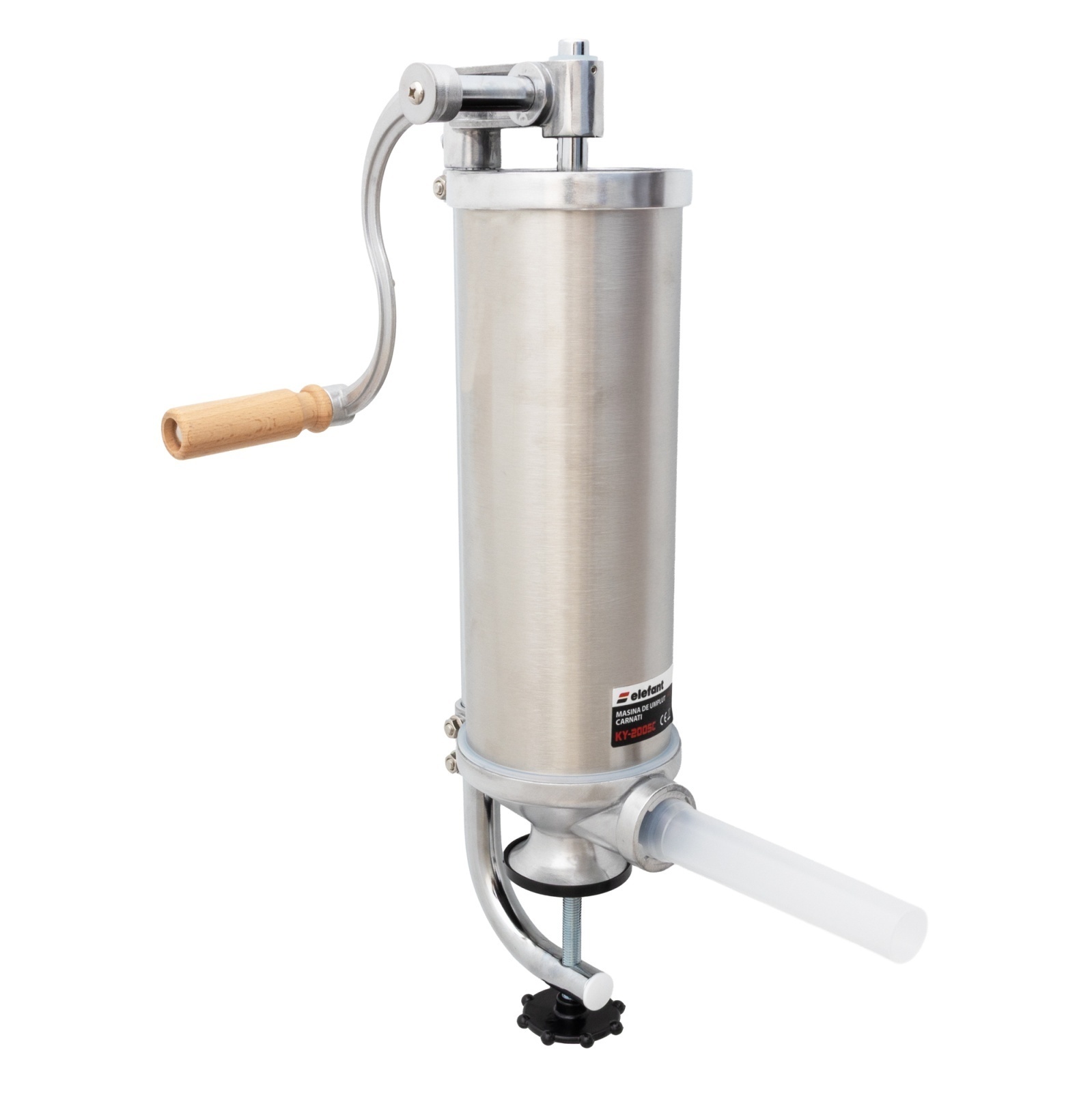 Aparat de facut carnati vertical 3kg INOX, Elefant KY-2005C – In lucru Aparat de facut carnati vertical 3kg INOX, Elefant KY-2005C - In lucru