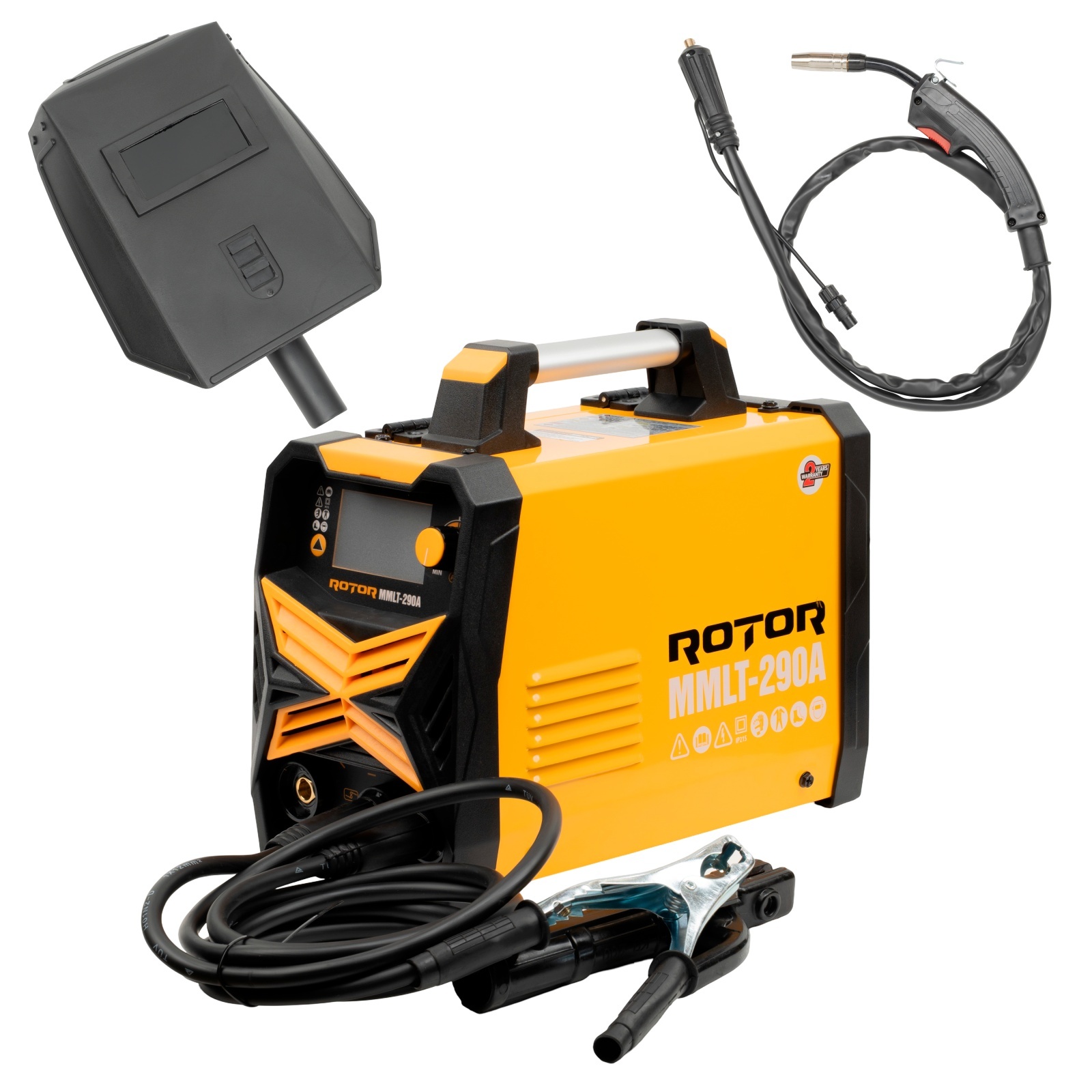 Aparat de sudură cu sarma si electrod MIG, MMA, TIG , LCD Color ROTOR MMLT-290A, 3.6 kW, 290 A – In lucru Aparat de sudură cu sarma si electrod MIG, MMA, TIG , LCD Color ROTOR MMLT-290A, 3.6 kW, 290 A - In lucru