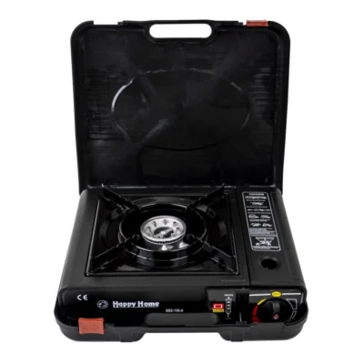 Aragaz portabil camping dubla alimentare butelie spray sau gaz - SimpleTools
