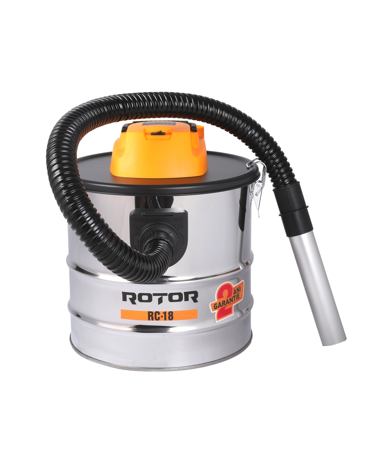 Aspirator pentru cenusa 18 L, 1200 W, 18 kPa ROTOR RC-18 – In lucru Aspirator pentru cenusa 18 L, 1200 W, 18 kPa ROTOR RC-18 - In lucru