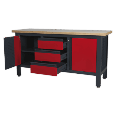 Banc de lucru 3 sertare si 2 dulapuri, Sealey