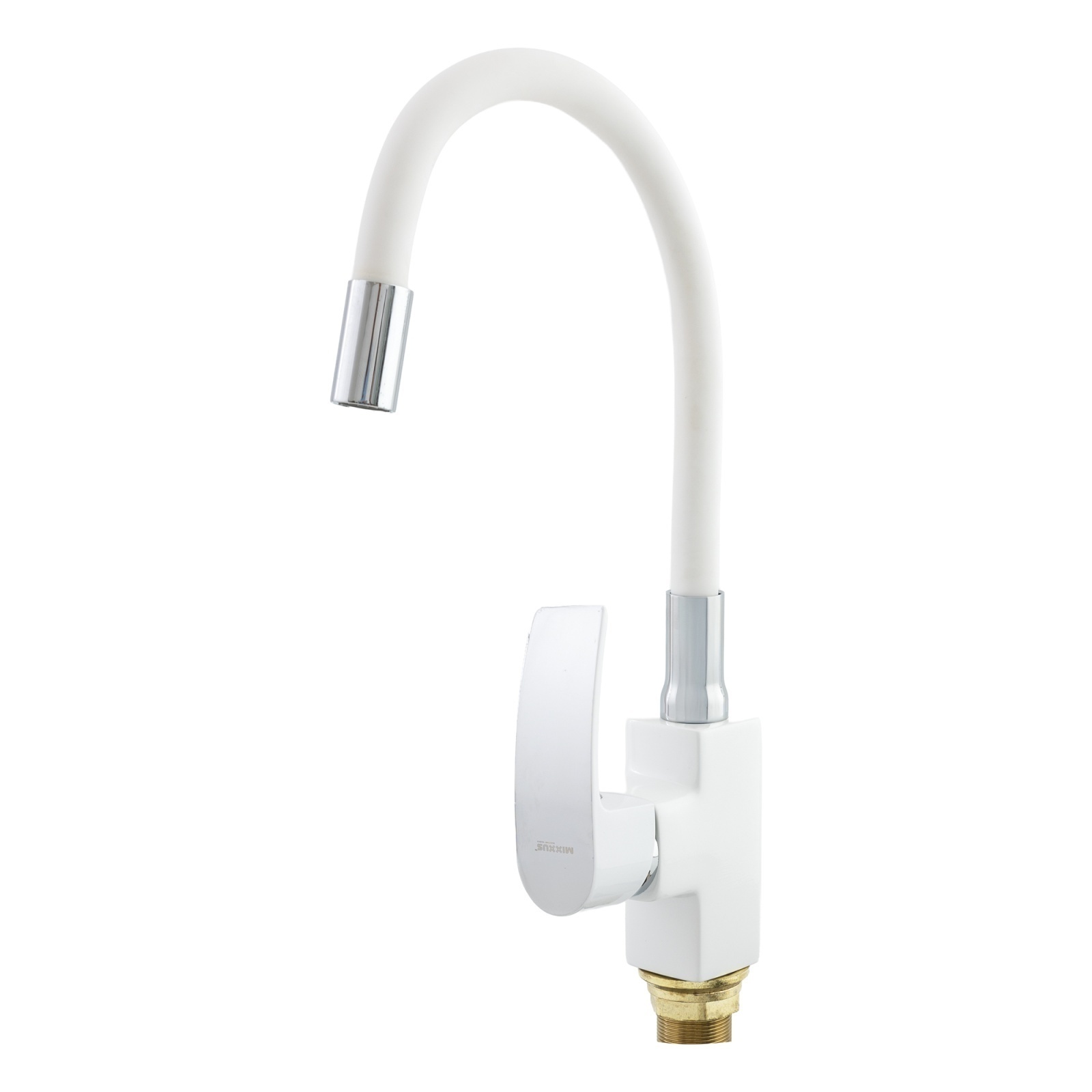 Baterie bucatarie cu dus flexibil MIXXUS MAGNUM 011 (NUT) WHITE CHROME REFL. – In lucru Baterie bucatarie cu dus flexibil MIXXUS MAGNUM 011 (NUT) WHITE CHROME REFL. - In lucru