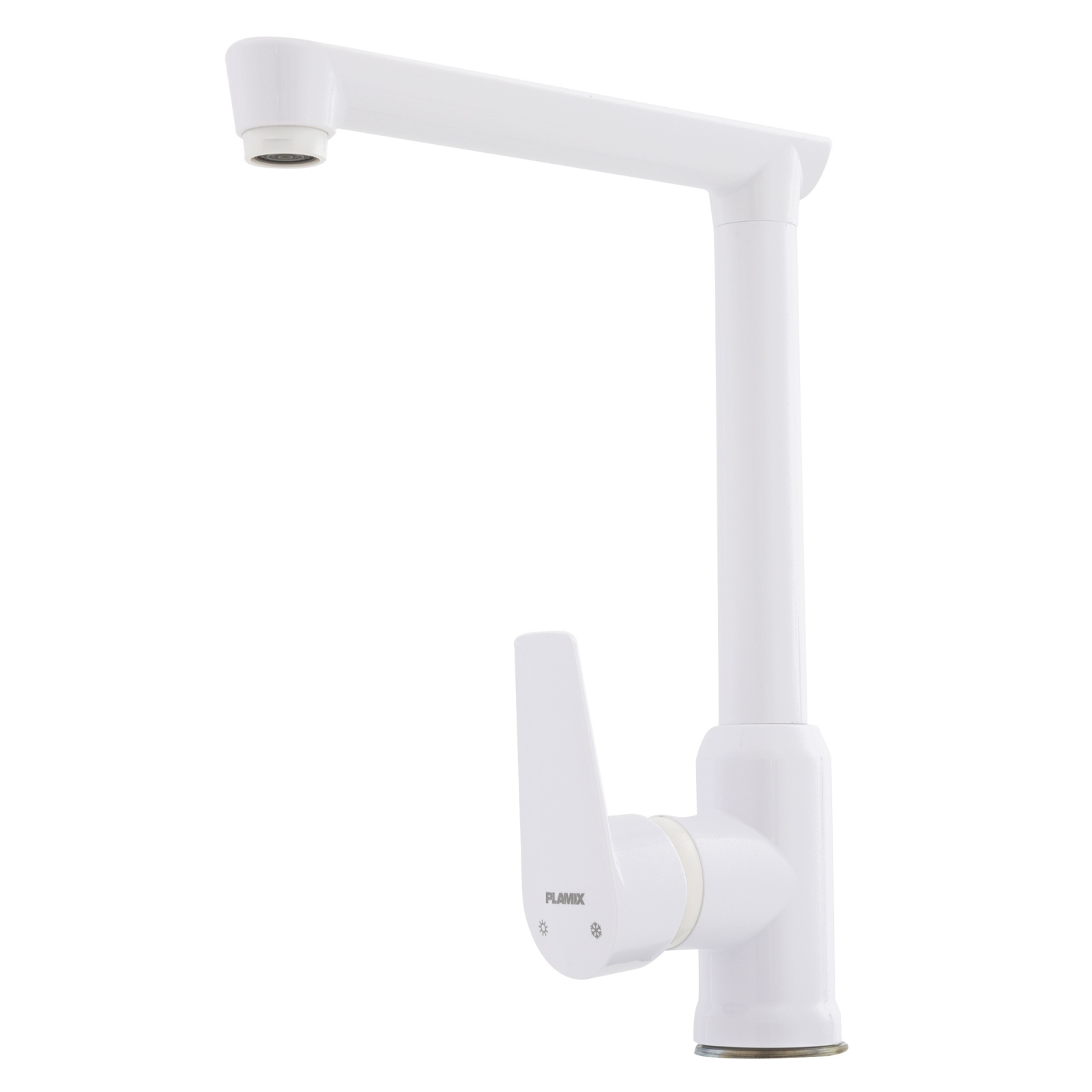 Baterie bucatarie din plastic PLAMIX Mario-017 White – In lucru Baterie bucatarie din plastic PLAMIX Mario-017 White - In lucru